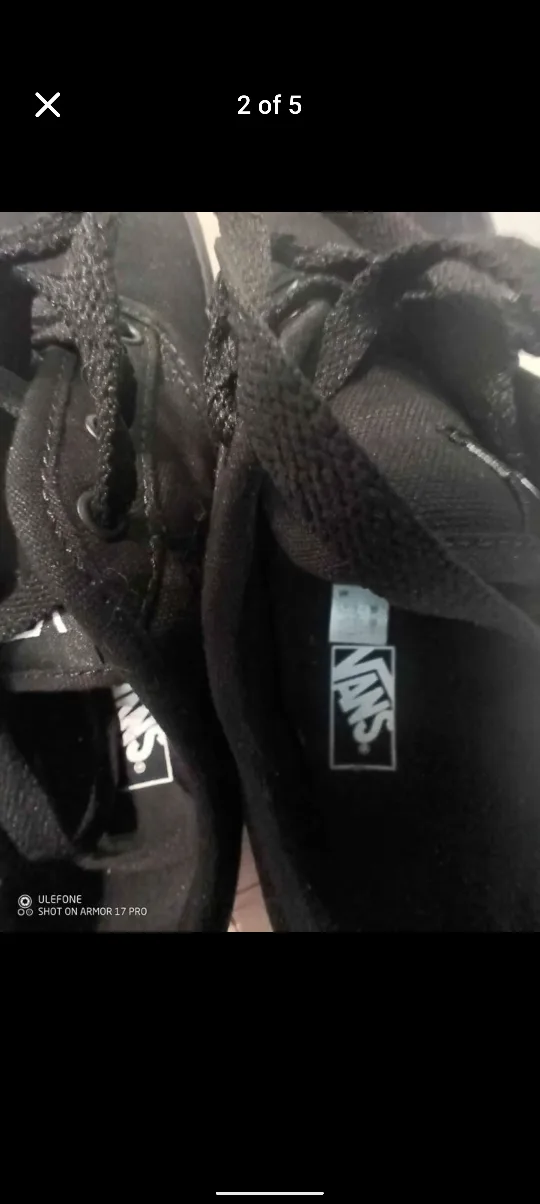 New Vans Black Sneakers youth size 4 image indicator(2)