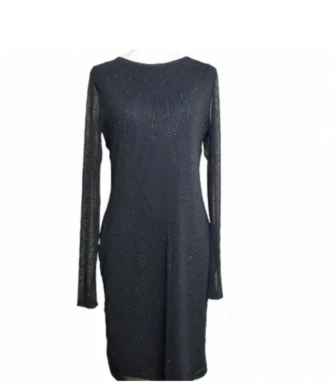 Black Sequin Long Sleeve Dress
