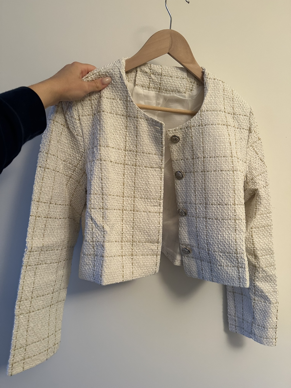 White Tweed Blazer