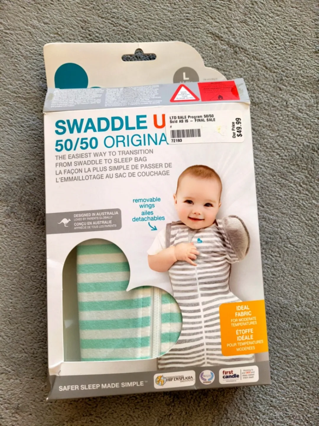NEW Love To Dream Swaddle UP 50/50 Transition Sleep Bag - Size L thumbnail