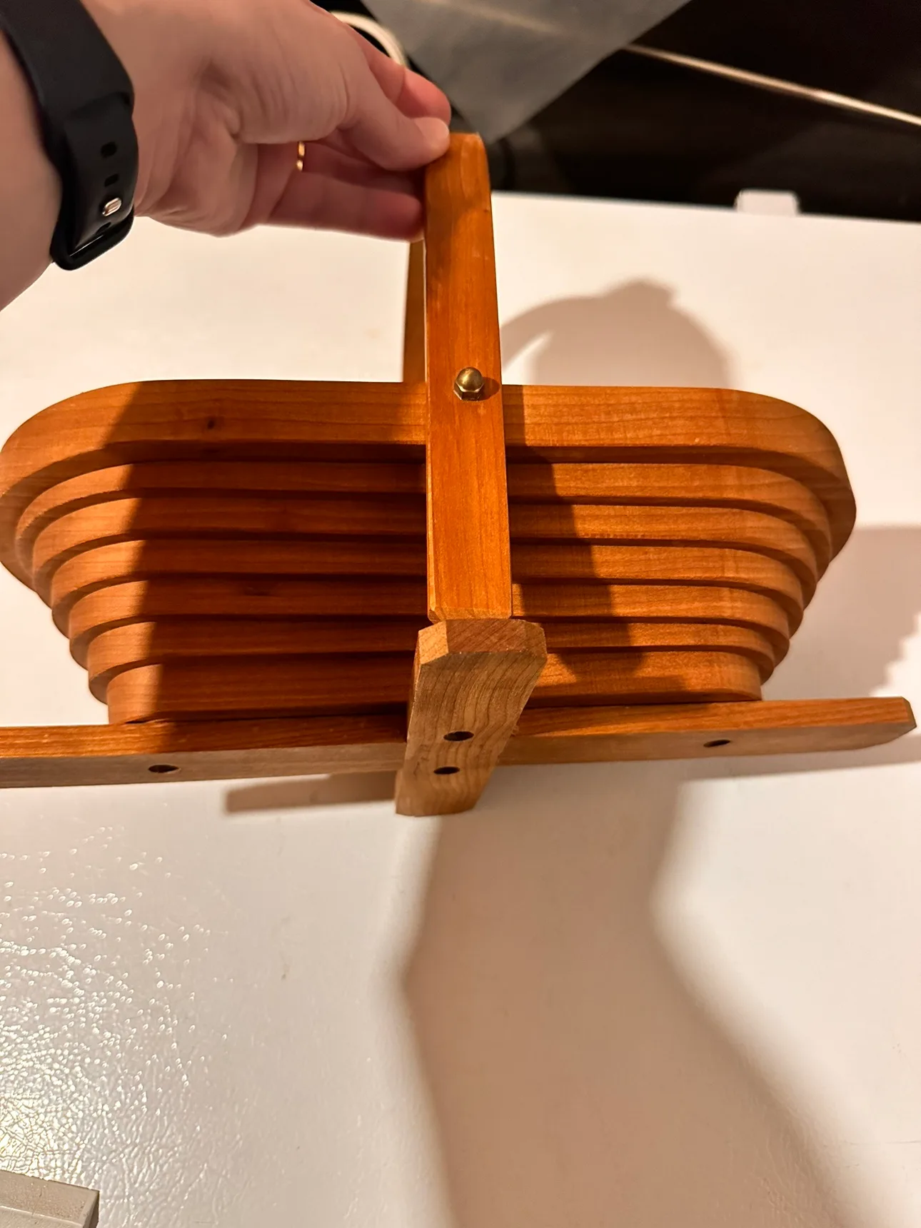 Wooden Collapsible Basket handmade image indicator(3)