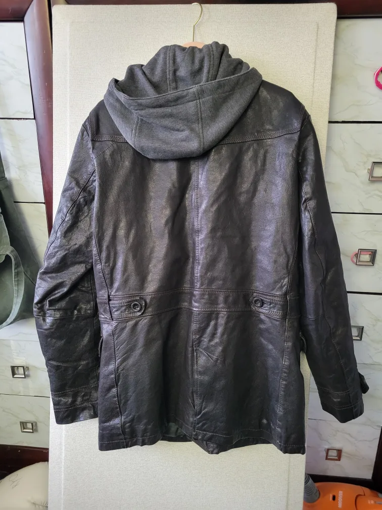 Hugo Boss Genuine Leather Jacket with Hood image indicator(4)