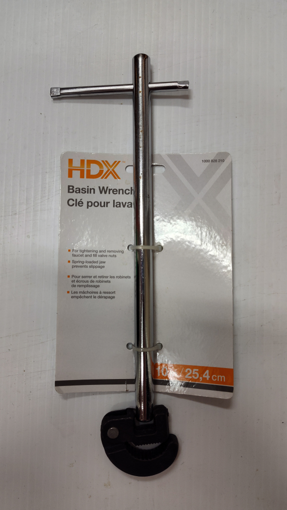 New HDX Basin Wrench 10 inch