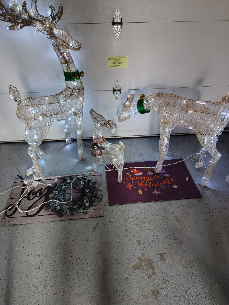 Set of 3 Lighted Reindeer