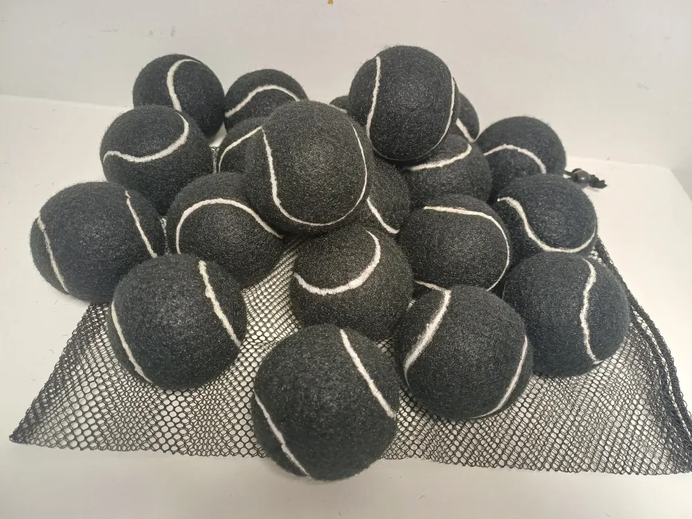 20 Pack Black Training Balls for Dogs; Tennis Balls image indicator(9)