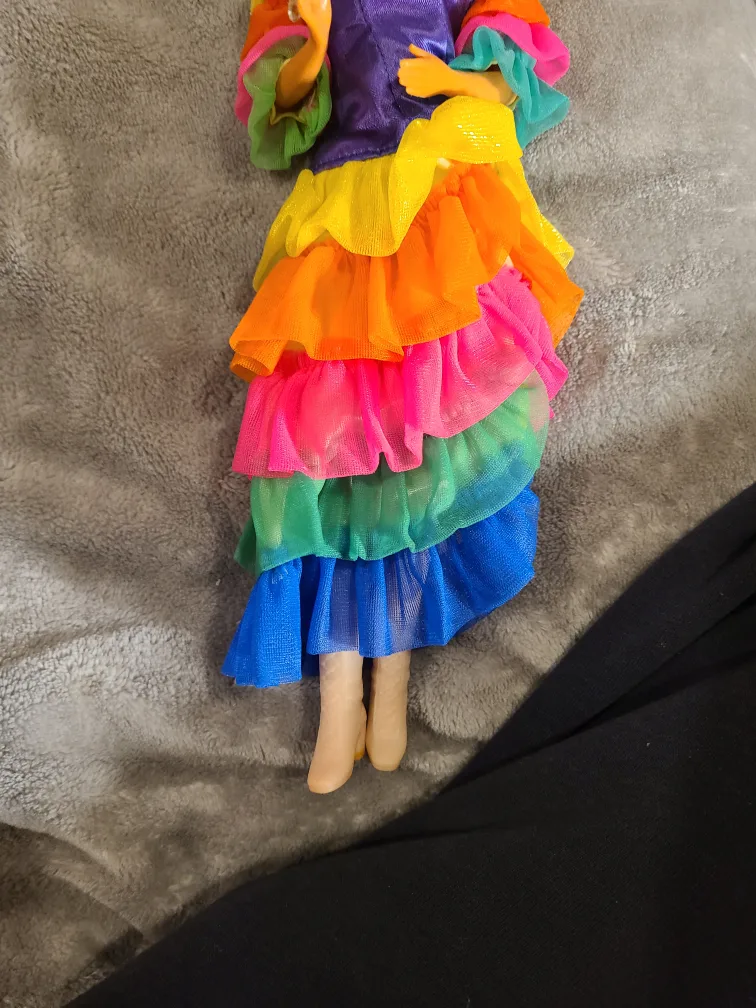 Vintage Barbie Doll in Rainbow Dress image indicator(2)