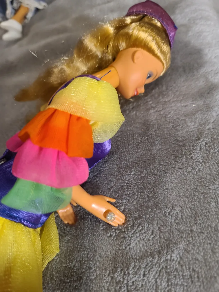 Vintage Barbie Doll in Rainbow Dress image indicator(3)