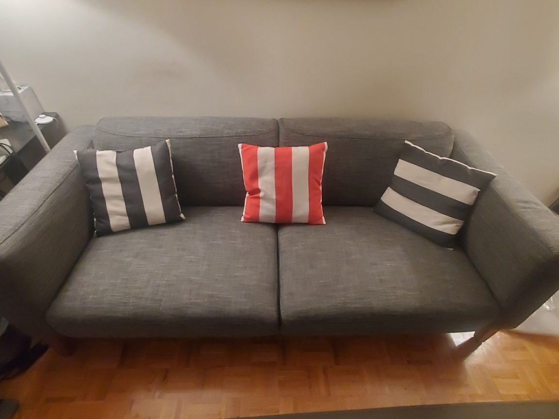 Grey Sofa with Wooden Legs - photo 4