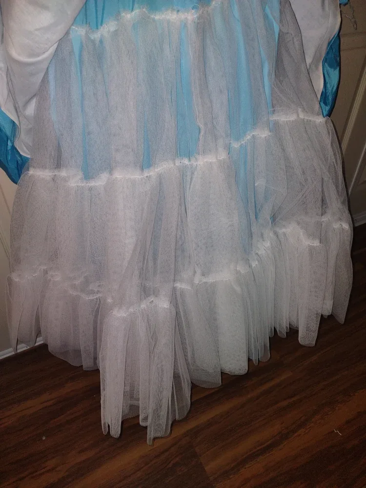 Beautiful Teal Blue Prom Dress image indicator(4)