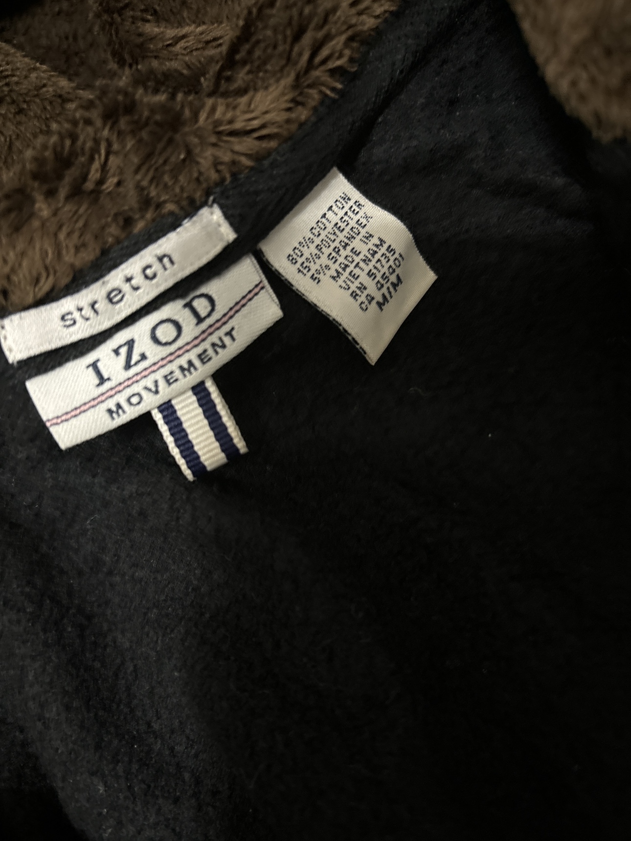 IZOD Movement Black Fleece Lined Zip Up Hoodie - photo 3
