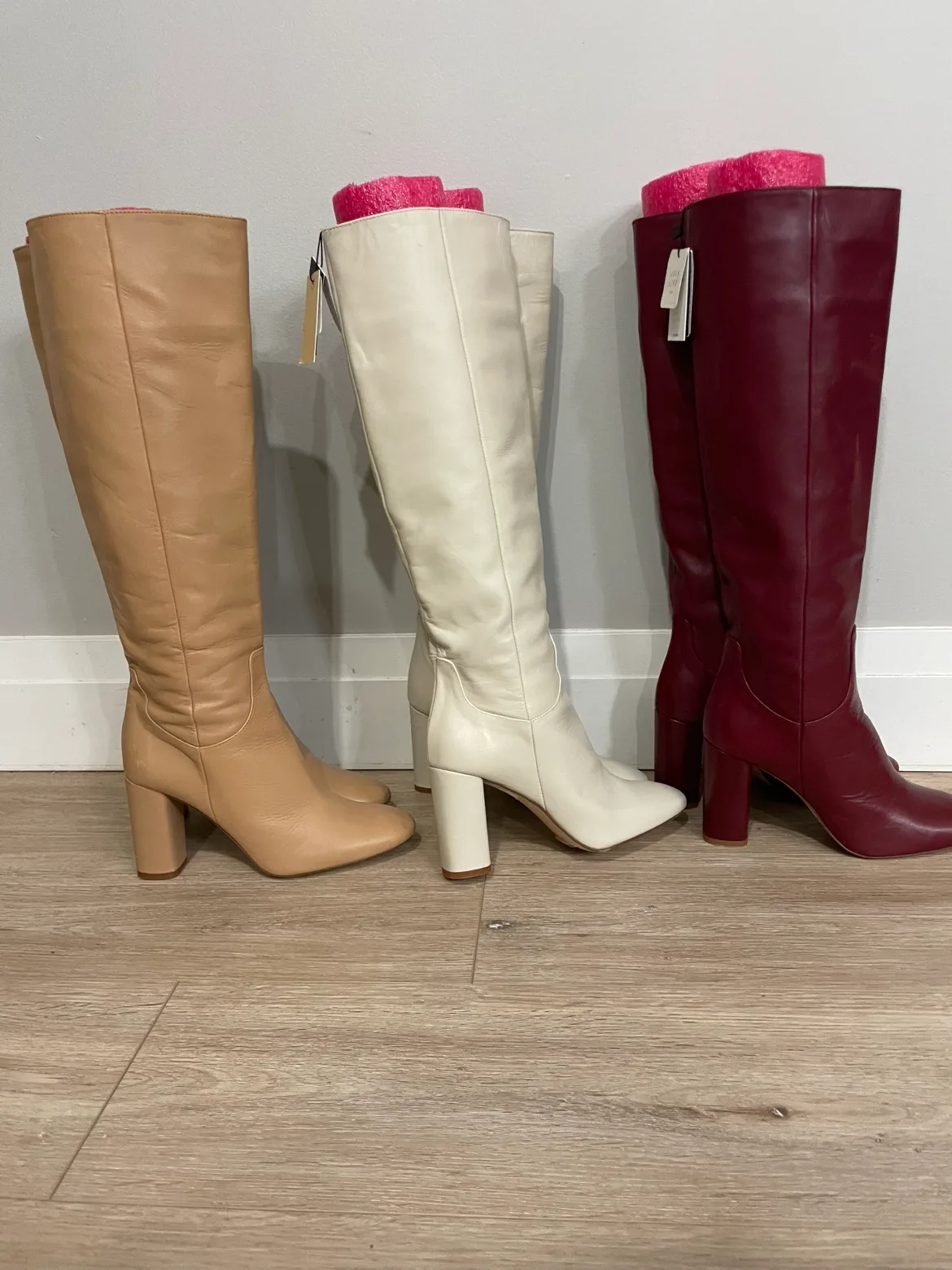 Zara tan leather boots image indicator(8)