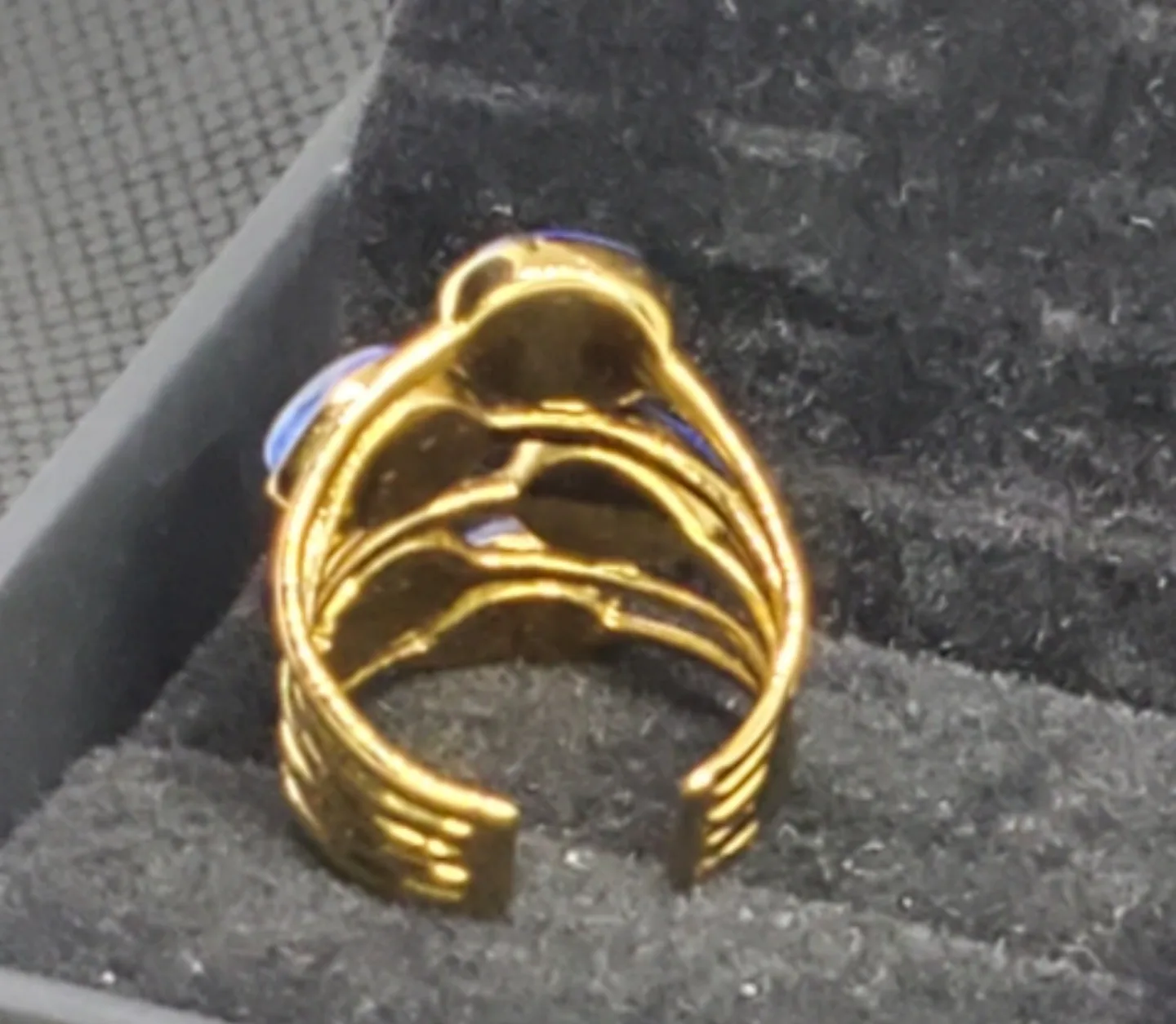 Gold Lapis Lazuli Ring image indicator(2)