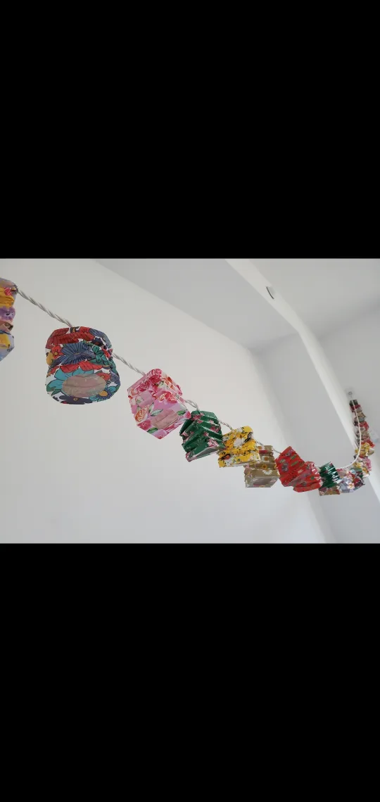 Floral Paper Lantern String Lights thumbnail