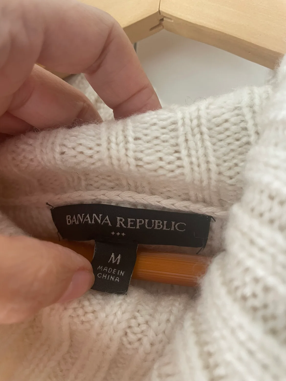 Banana Republic ivory Cable Knit Turtleneck Sweater Dress image indicator(5)