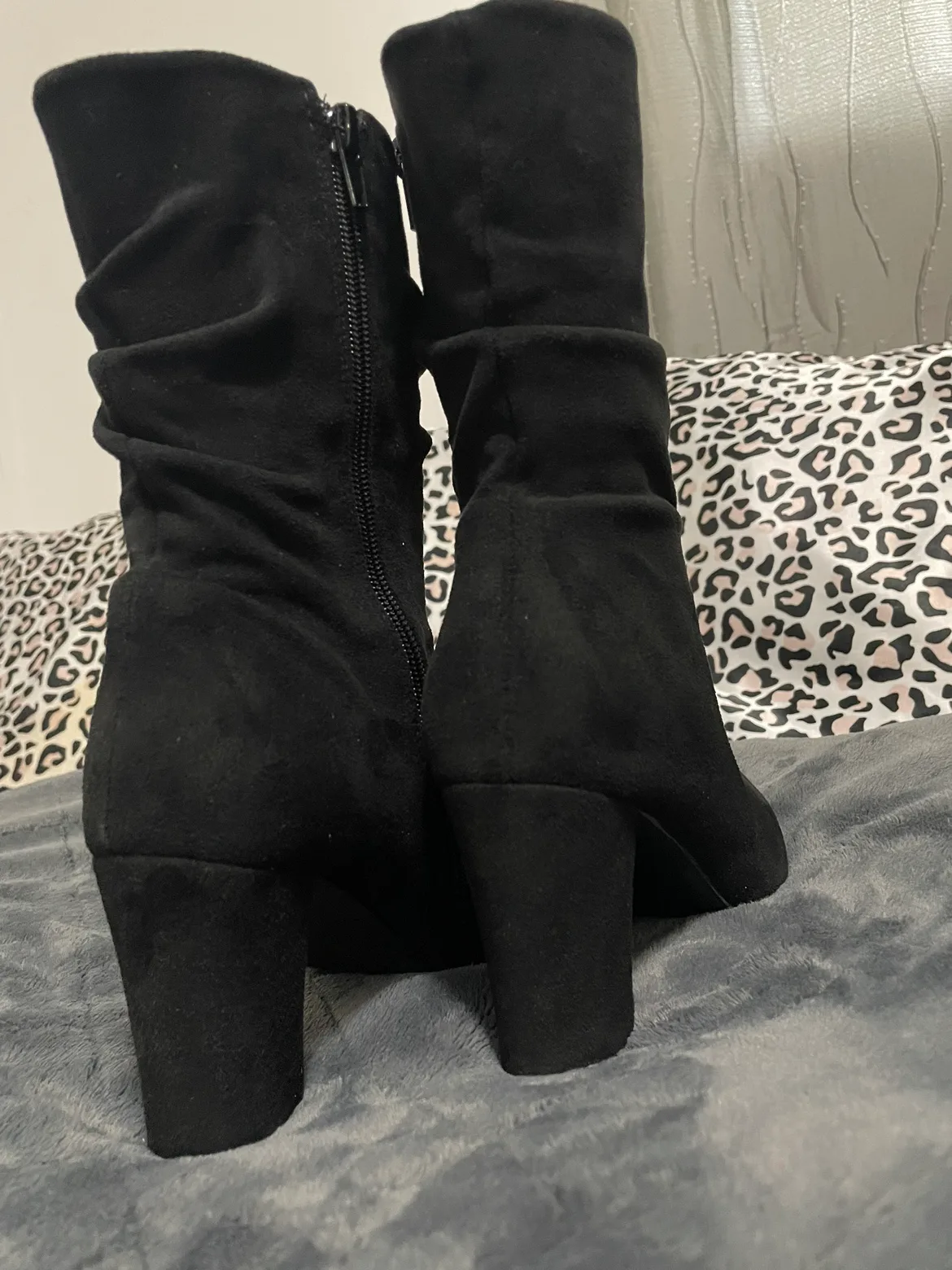 Black Suede Booties image indicator(3)