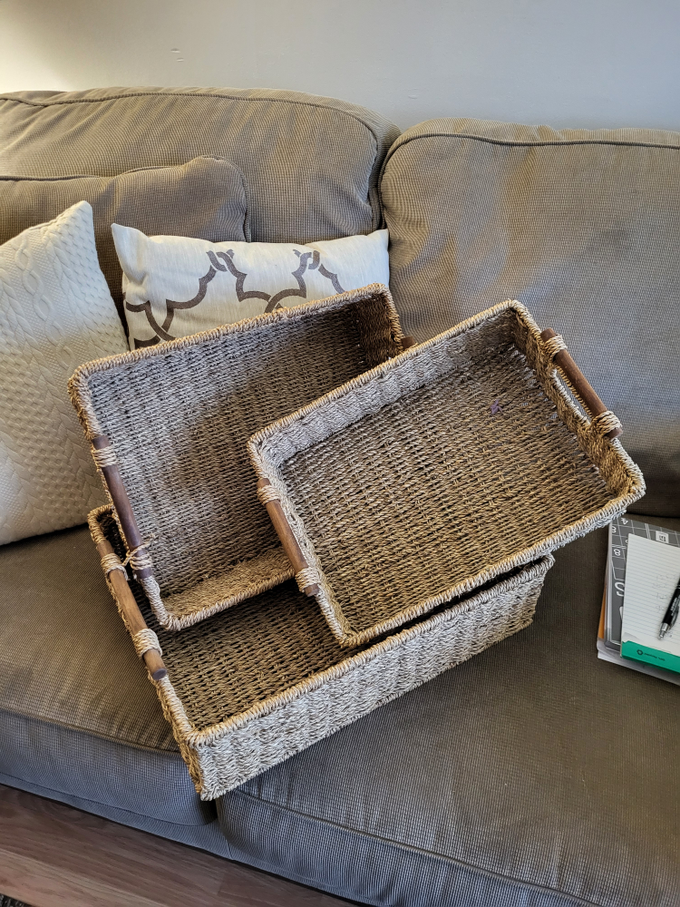 Set of 3 Woven Storage Baskets