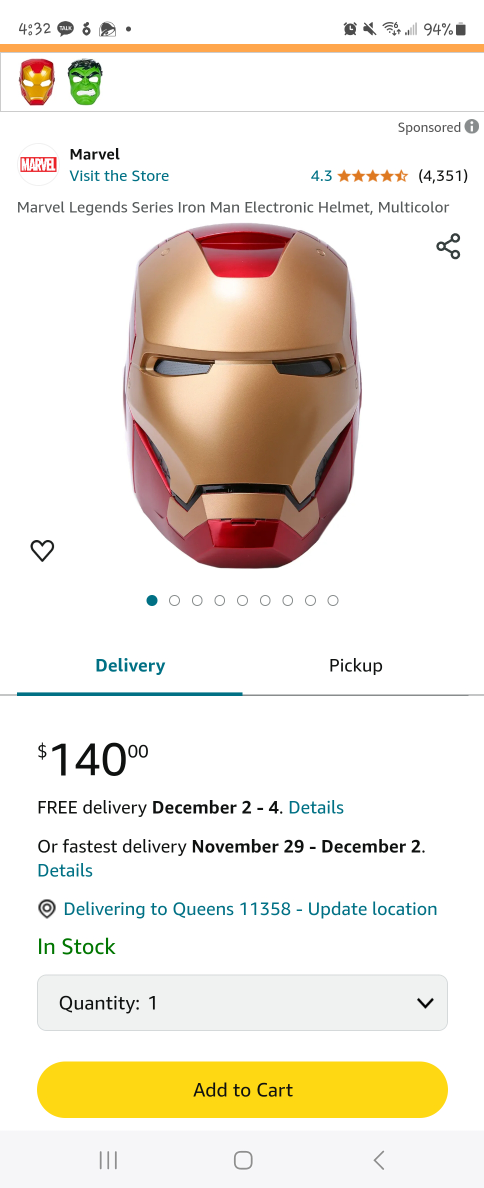 #ThriftyPicks Marvel Legends Series Iron Man Electronic Helmet
