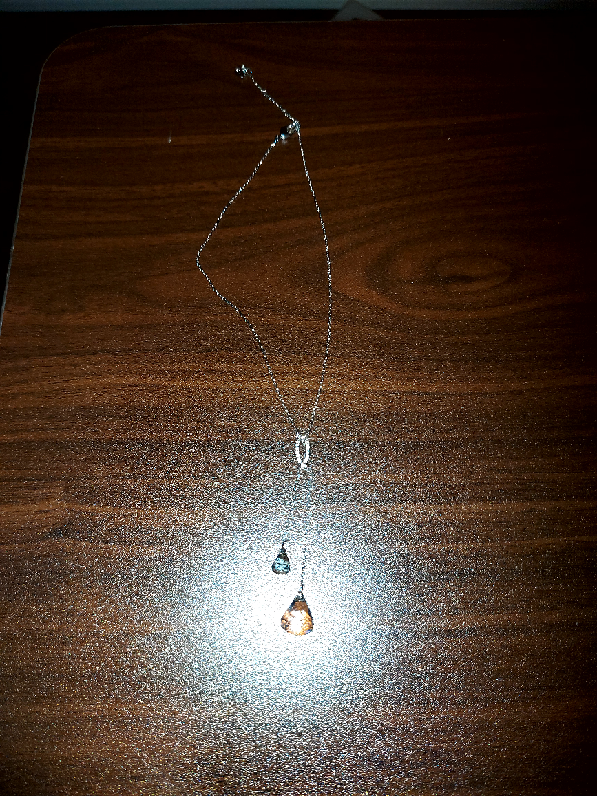 Swarovski Silver Teardrop Necklace