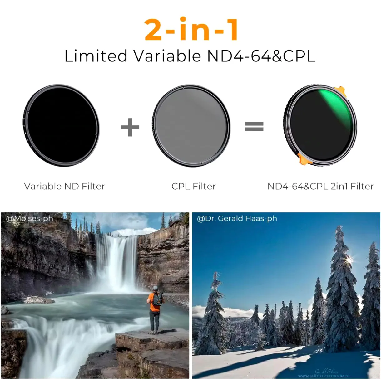 K&F Concept 55mm Variable ND CPL Filter image indicator(8)