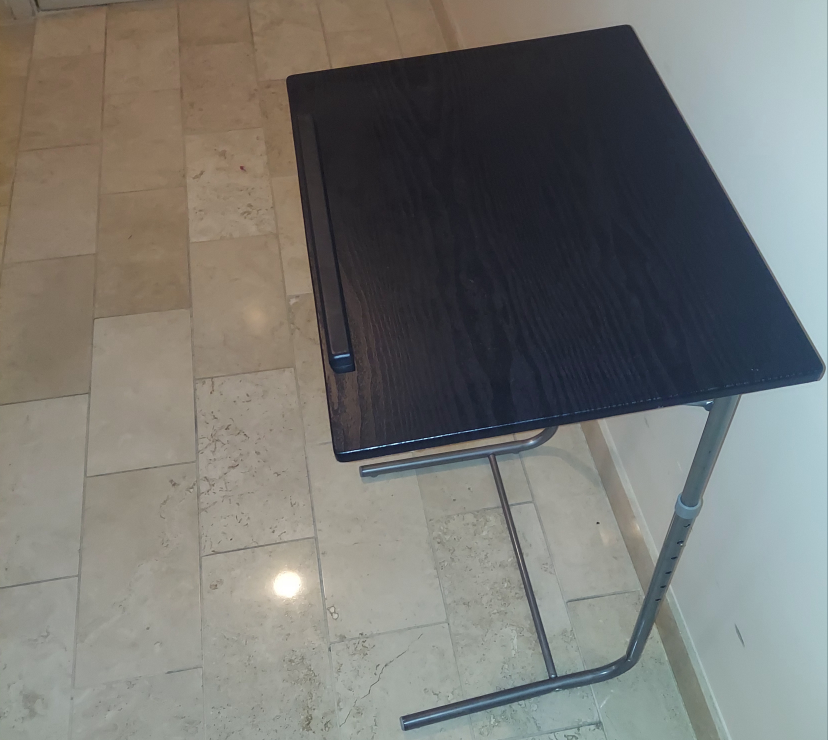 Black folding  adjustable  labtop table