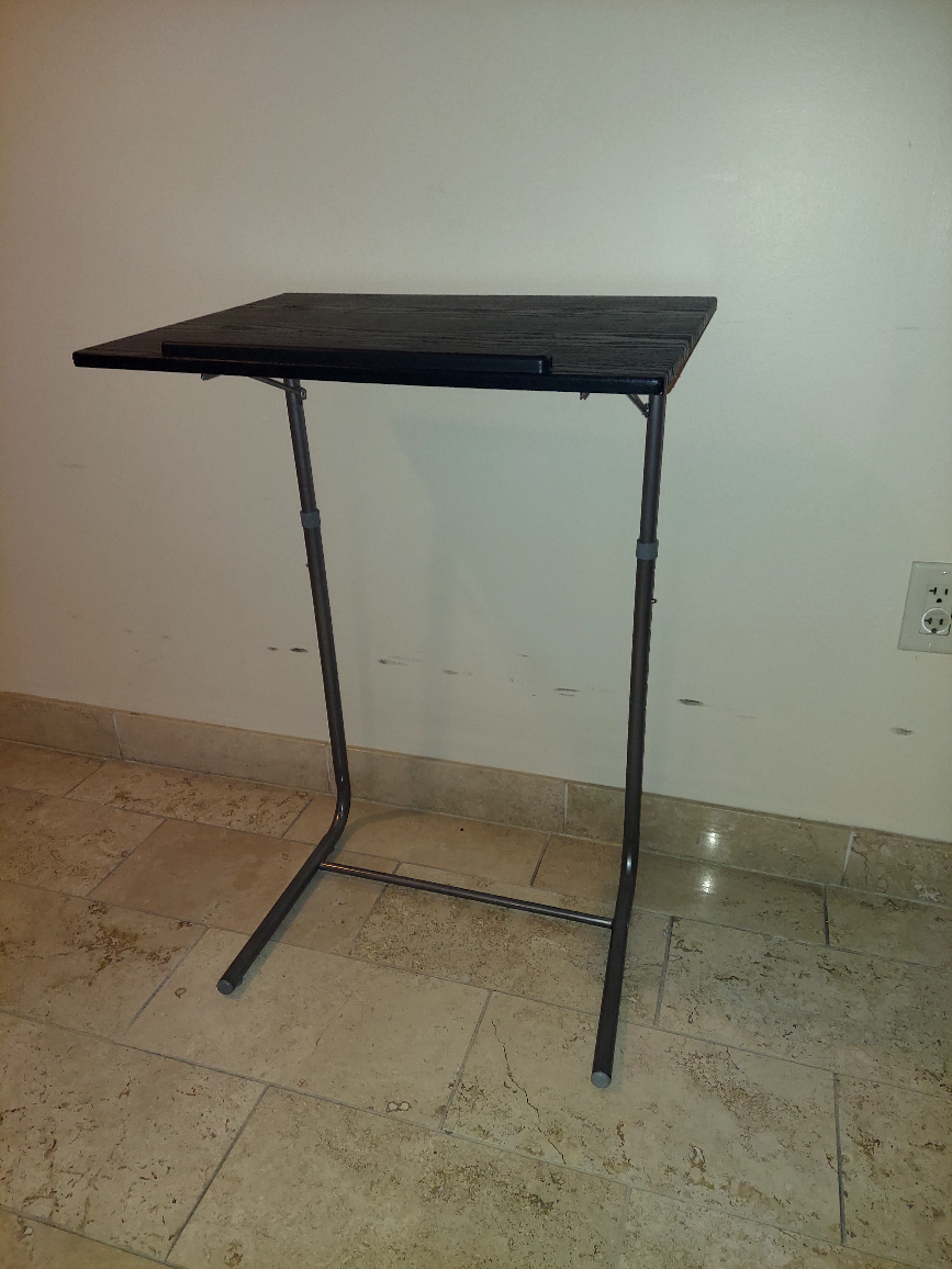 Black folding  adjustable  labtop table - photo 2