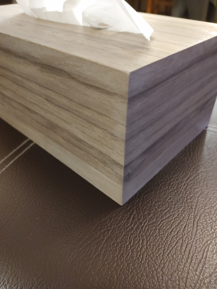 Wooden Tissue Box Cover - Walnut - photo 2