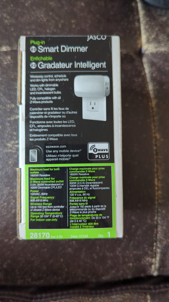 Jasco Plug-in Smart Dimmer