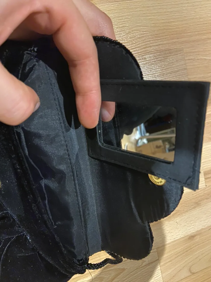 Black Evening Clutch Bag with Beaded Detail image indicator(6)