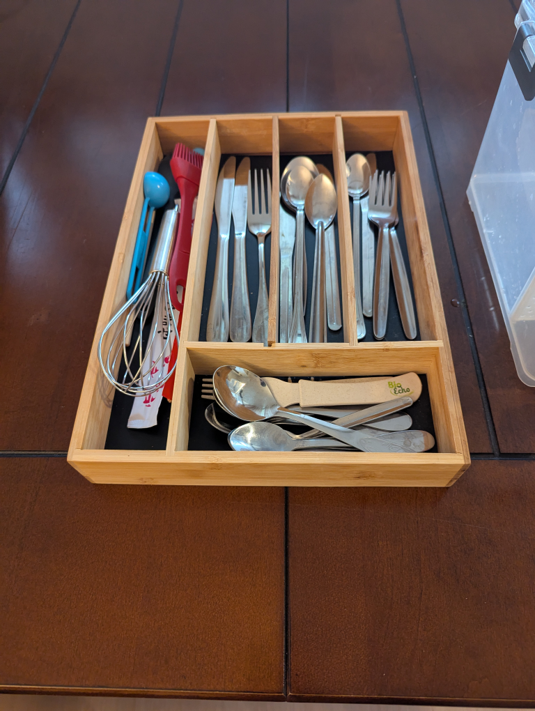 Bamboo Utensil Organizer