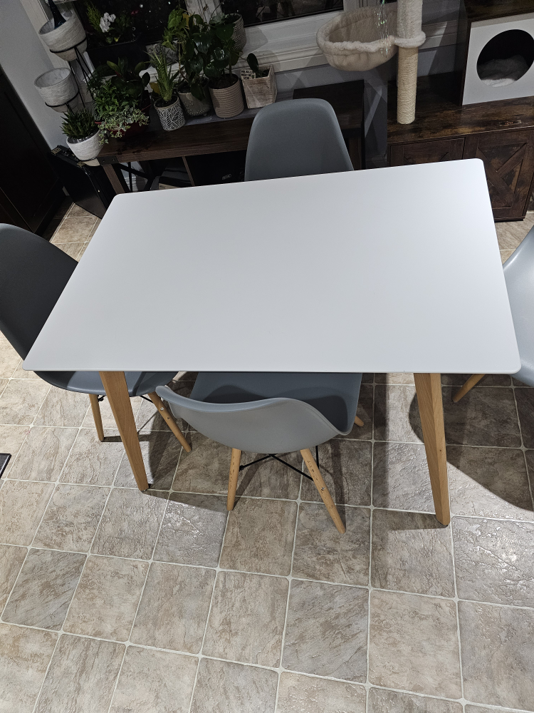 White Dining Table and 4 Chairs - photo 3