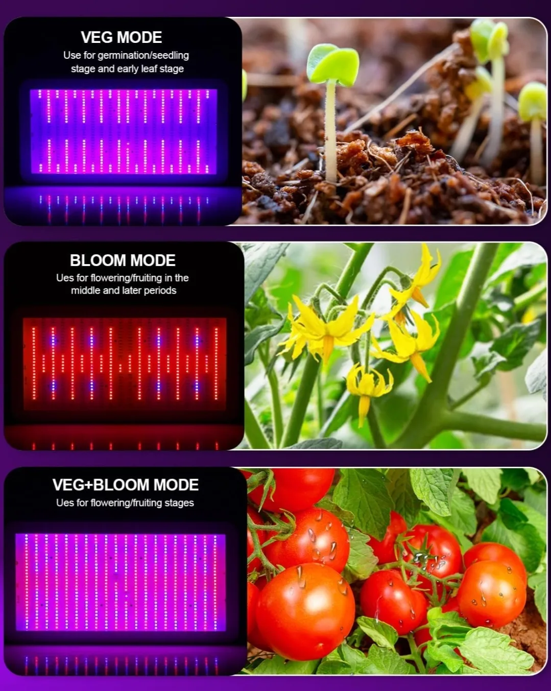 KOSCHEAL 2000W LED Grow Light Full Spectrum with Samsung LM301B image indicator(8)