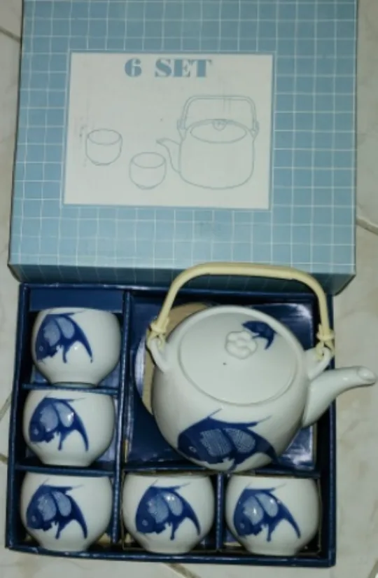 Tea Set with Fish Design image indicator(2)