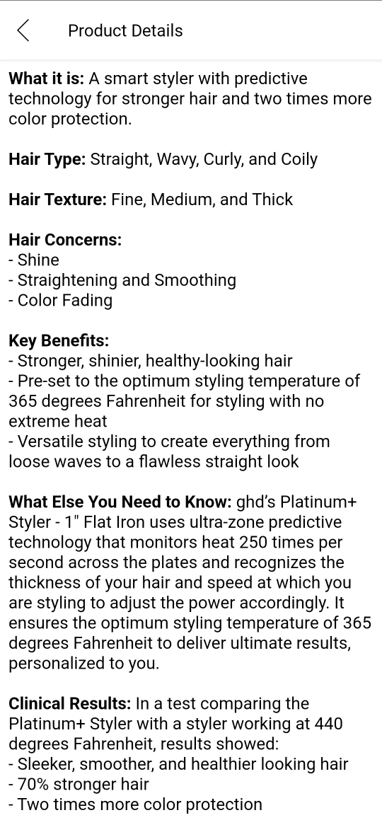 ghd Platinum+ Professional Smart Styler in white - photo 5