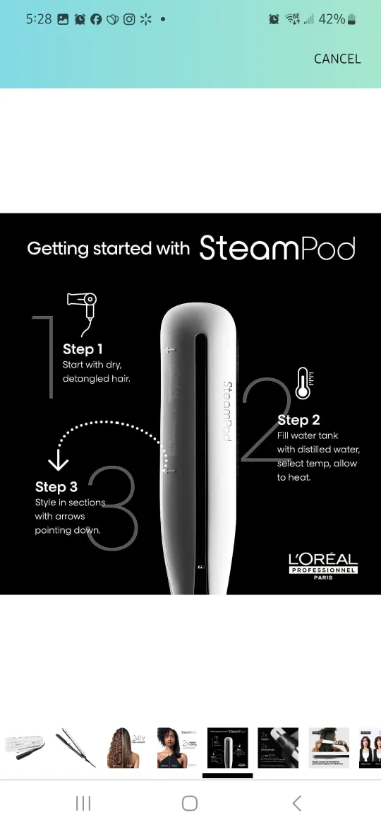 L'Oreal  SteamPod 3 Hair Straightener image indicator(4)