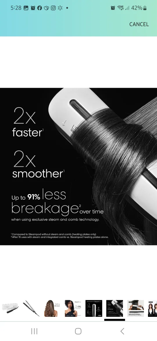 L'Oreal  SteamPod 3 Hair Straightener image indicator(5)
