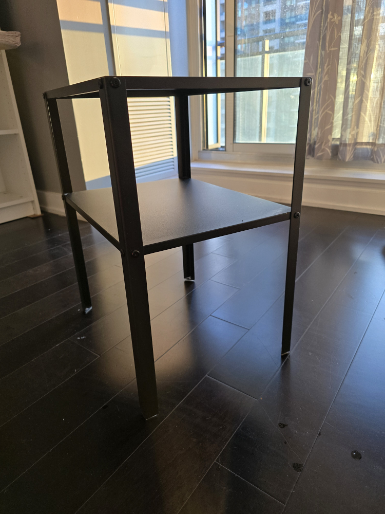 Black Metal End Table
