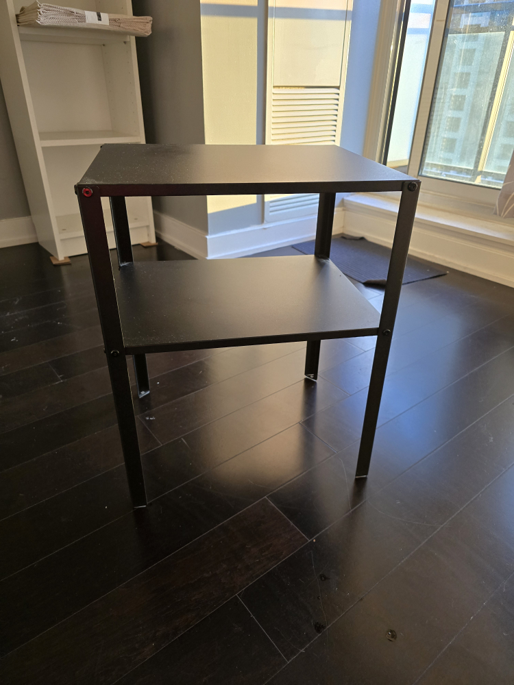 Black Metal End Table - photo 3