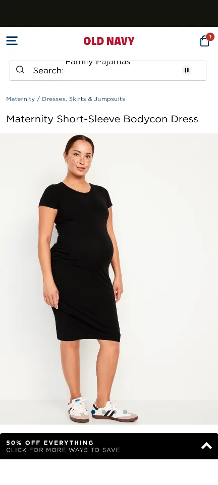 Old Navy Maternity Short-Sleeve Bodycon Dress image indicator(2)