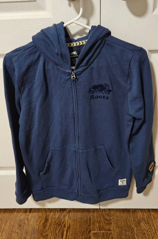 Roots Kids Blue Zip Up Hoodie