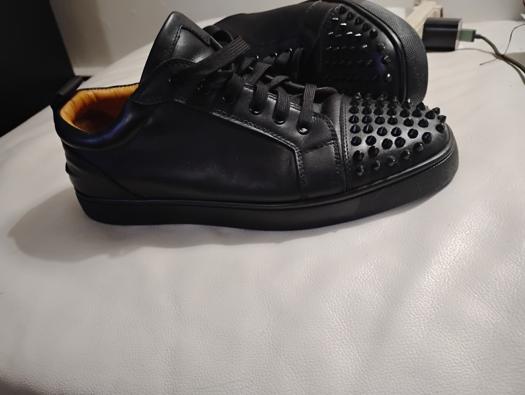 Christian Louboutin Black Spiked Sneakers