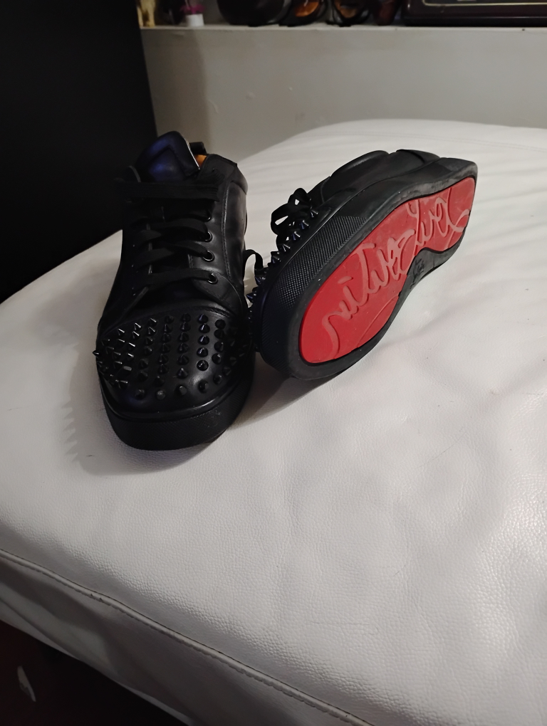 Christian Louboutin Black Spiked Sneakers - photo 3