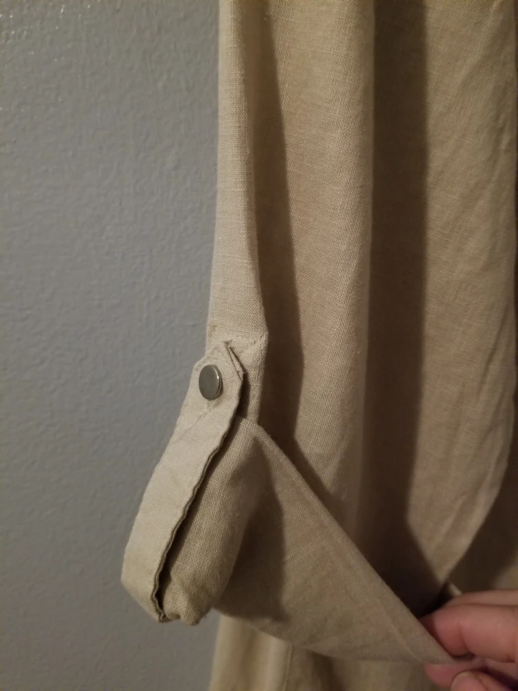Emily Daniels Beige Long Sleeve Button Down Shirt - photo 3