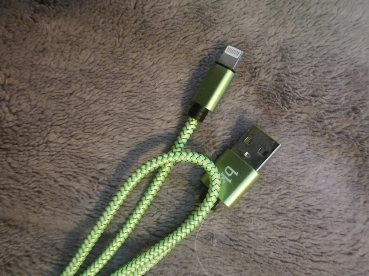🧡 10ft Green Braided iPhone Charging Cable - photo 2