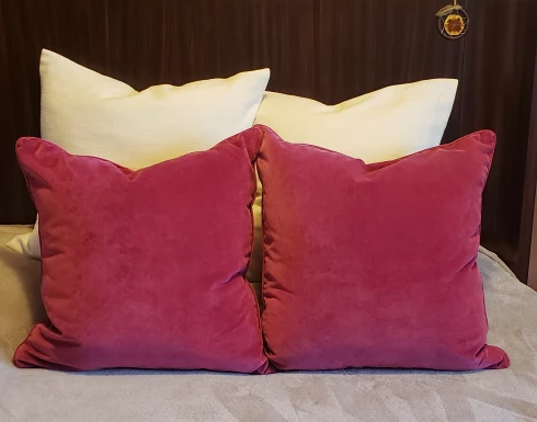 Velvet Euro decorative pillows