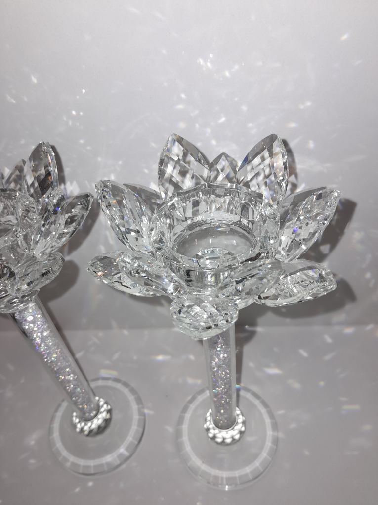 Crystal Lotus Candle Holders - photo 2