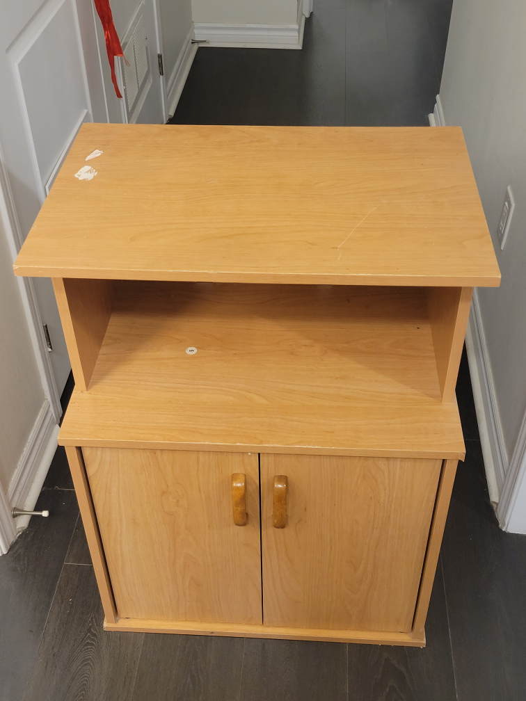 Wooden Cabinet with Doors and Shelf