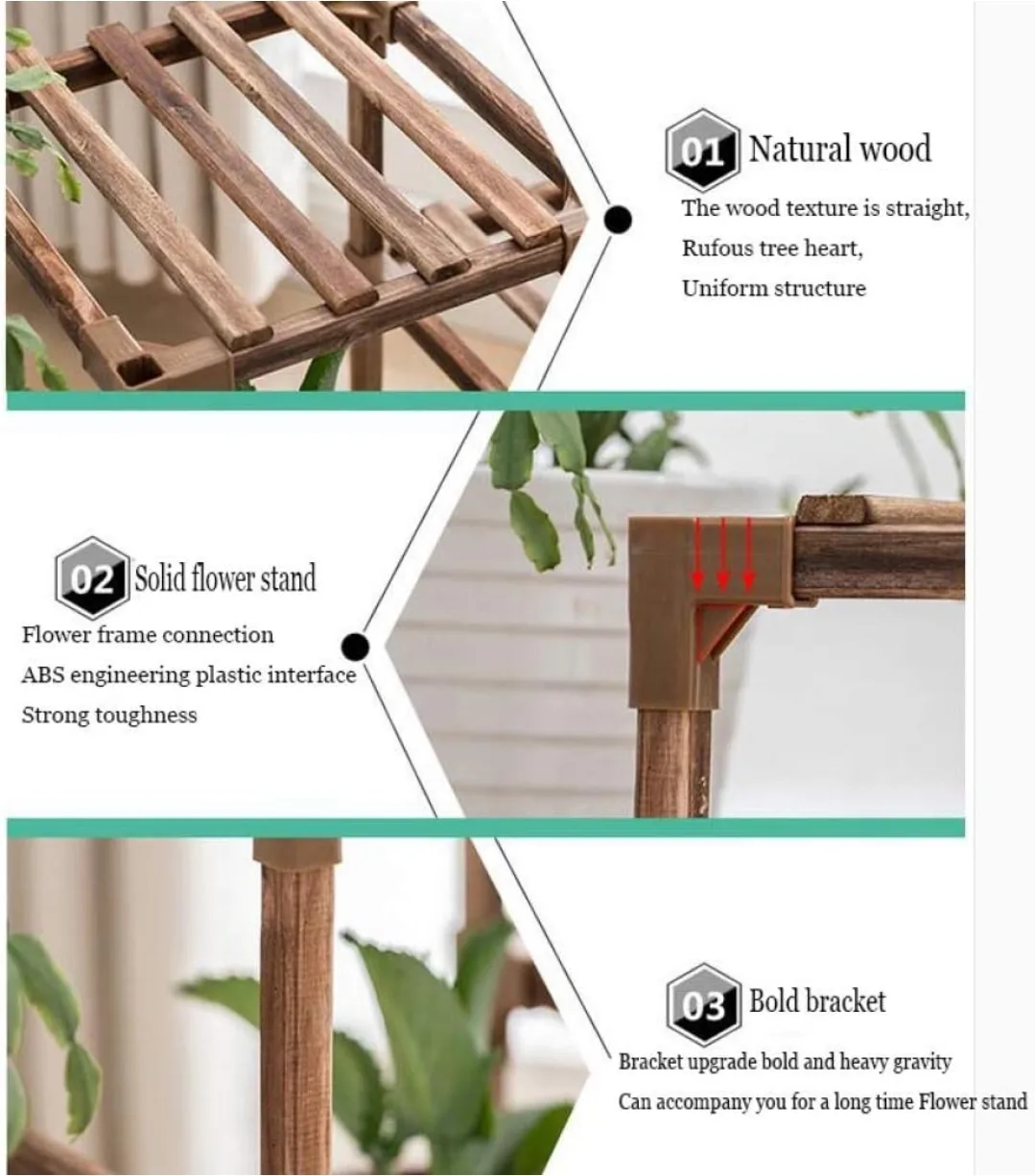 Wooden Plant Stand Shelf image indicator(5)