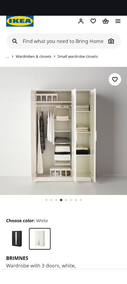 IKEA BRIMNES Wardrobe with Mirror - photo 4