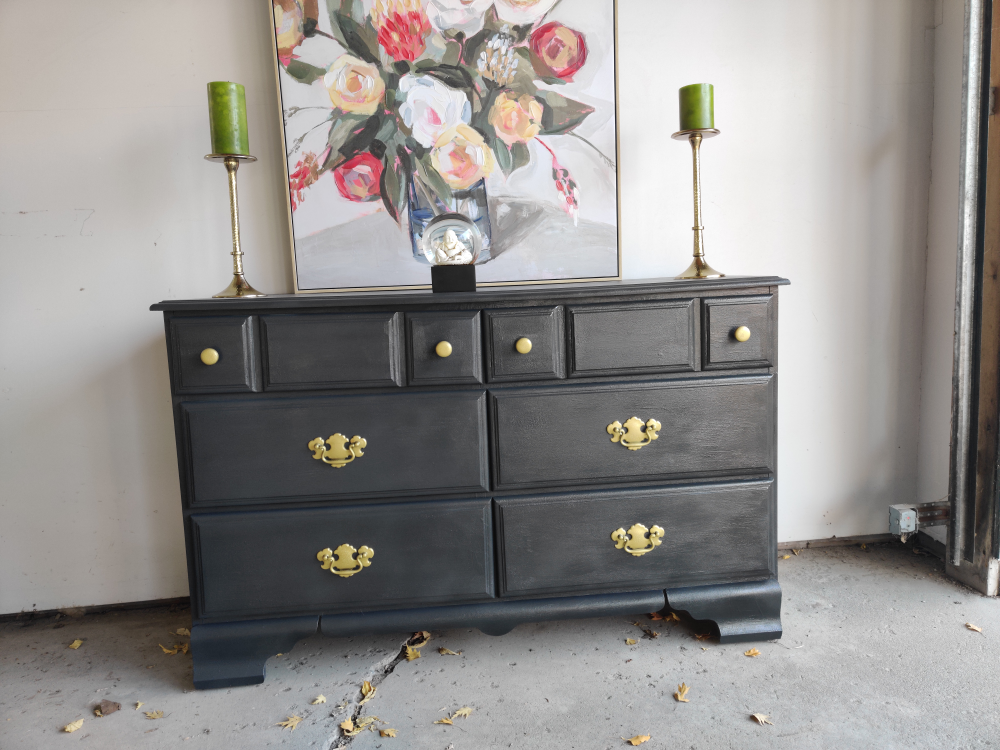 Black Dresser with Gold Hardware - photo 2