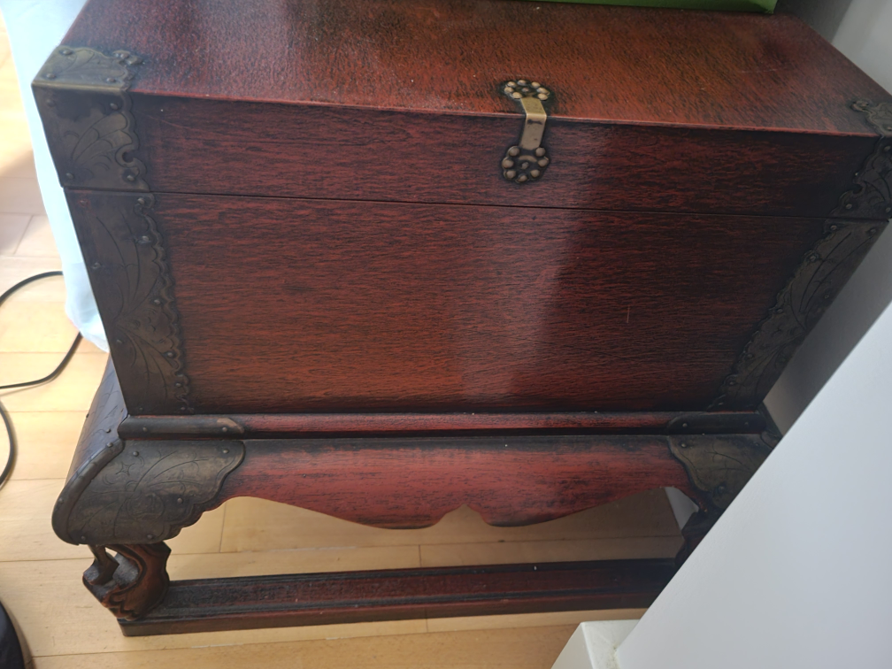 Antique Wooden Chest with Intricate Carvings - photo 4